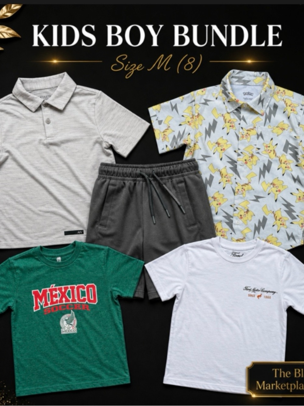 Kids Boy Shirt & Short Bundle - M(8)